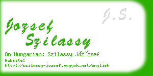 jozsef szilassy business card